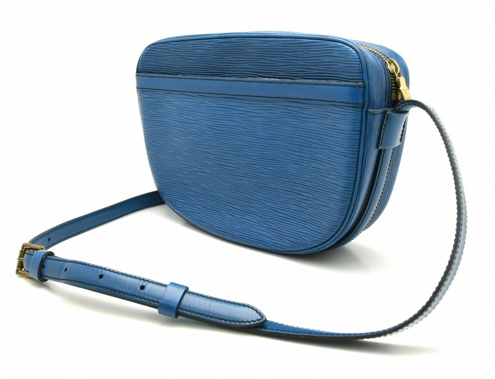 Louis Vuitton Fille Epi Bag Clutch Leather Toledo Shoulder Blue Jeune